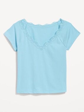 Old Navy Plus Lace-Trim V-Neck Top
